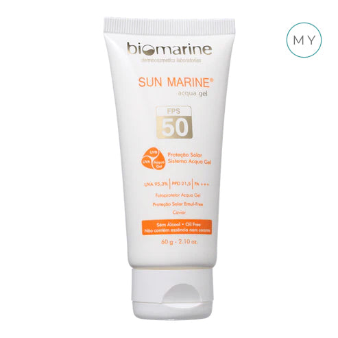Gel Protetor Solar Facial Sun Marine Acqua FPS 50 60g - Biomarine