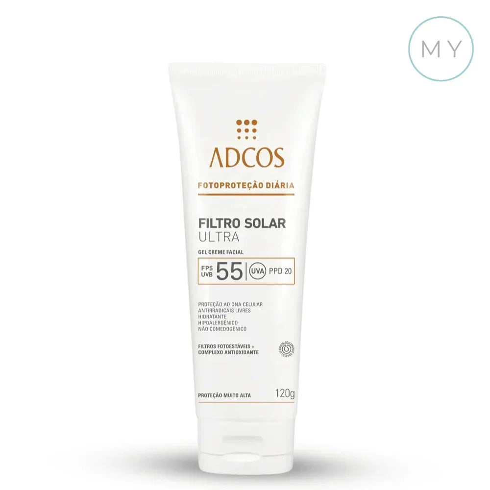 Protetor Solar Ultra Gel Creme Incolor FPS 55 120g - Adcos