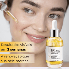 Sérum Facial de Ácido Hialurônico 24k Gold 15ml - Auquest® - Maynner Cosméticos