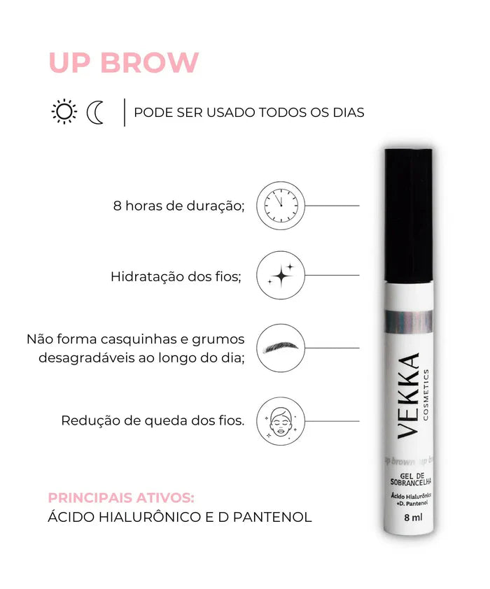 Gel de Sobrancelha Up Brow 8g - Vekka