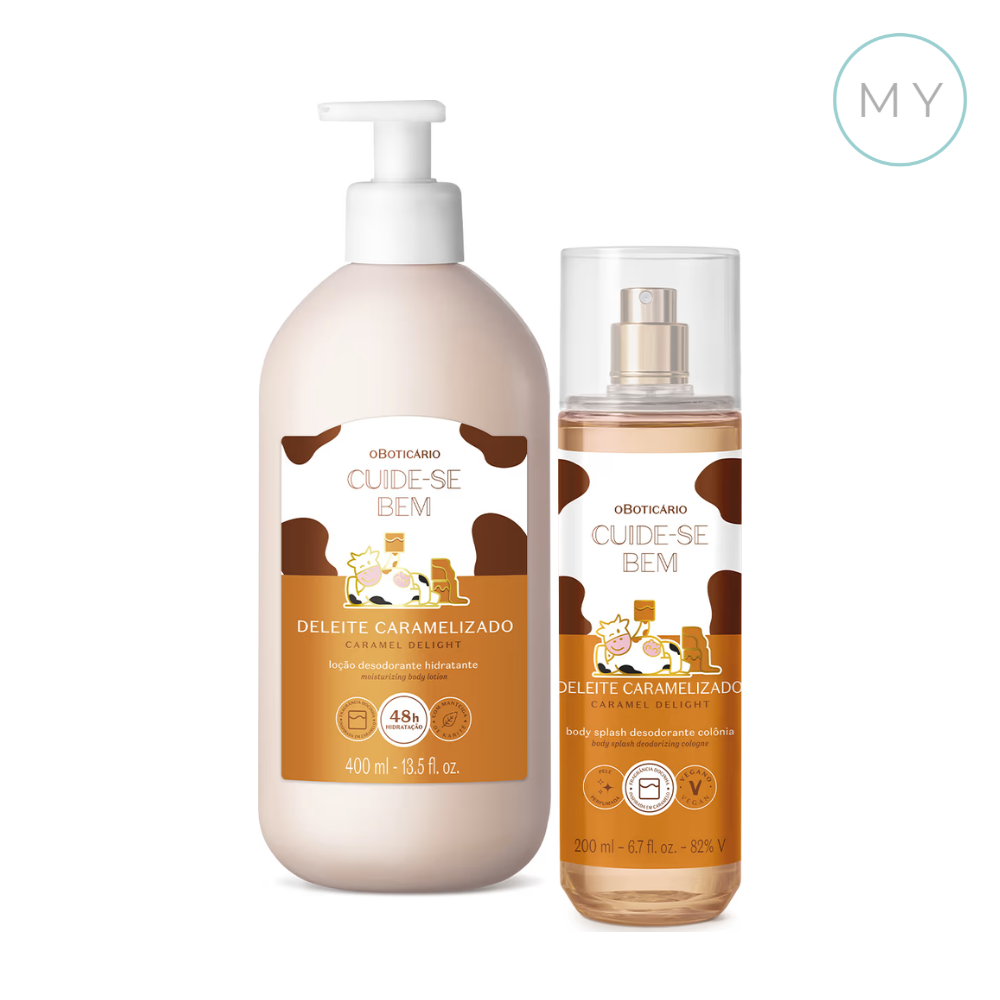 Combo Cuide-se Bem Deleite Caramelizado: Body Splash 200ml + Loção Corporal 400ml - Boticário
