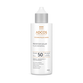 Protetor Solar Fluid Mineral FPS 50 Incolor 40ml - Adcos
